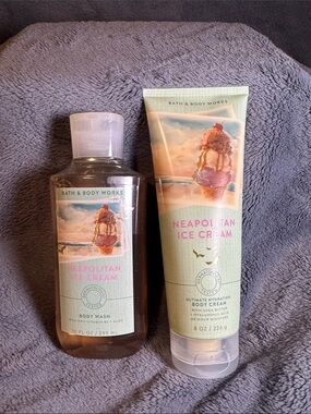 Bath & Body Works Neapolitan Ice Cream Body Wash & Body Cream Set